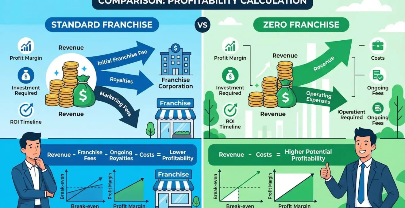 Visualisation du calcul de rentabilité entre franchise standard et zéro franchise